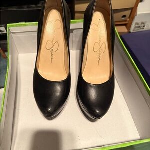 Jessica Simpson Black Pointed-Toe High Heel Pumps